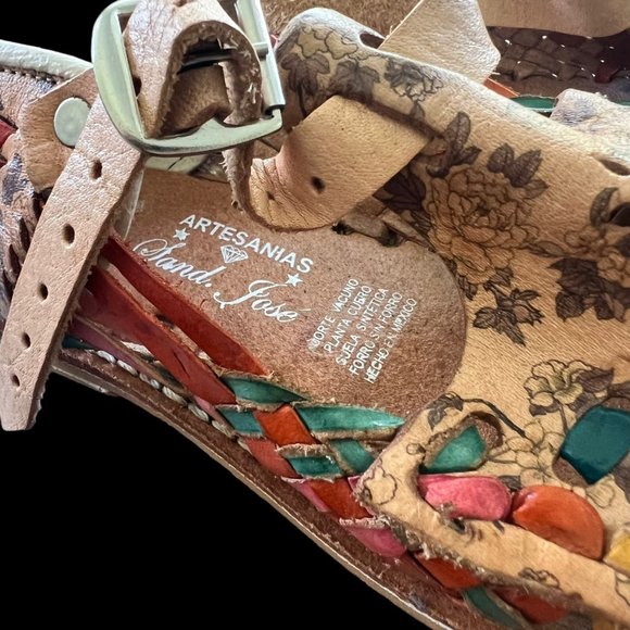 Artesanias Sand Jose Floral Boho Sandals Youth 2 - Picture 4 of 9